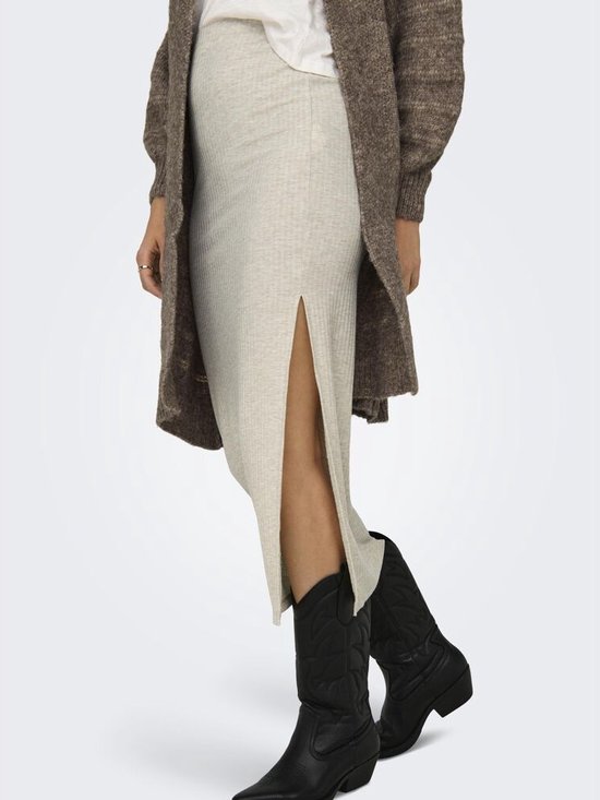 Only Onlnella Long Side Slit Skirt Pumice Stone BEIGE XS