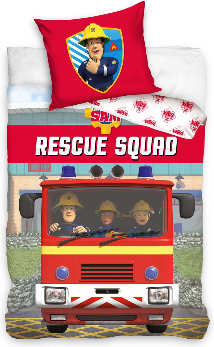 Brandweerman Sam Dekbedovertrek Rescue 140 x 200 cm - Katoen