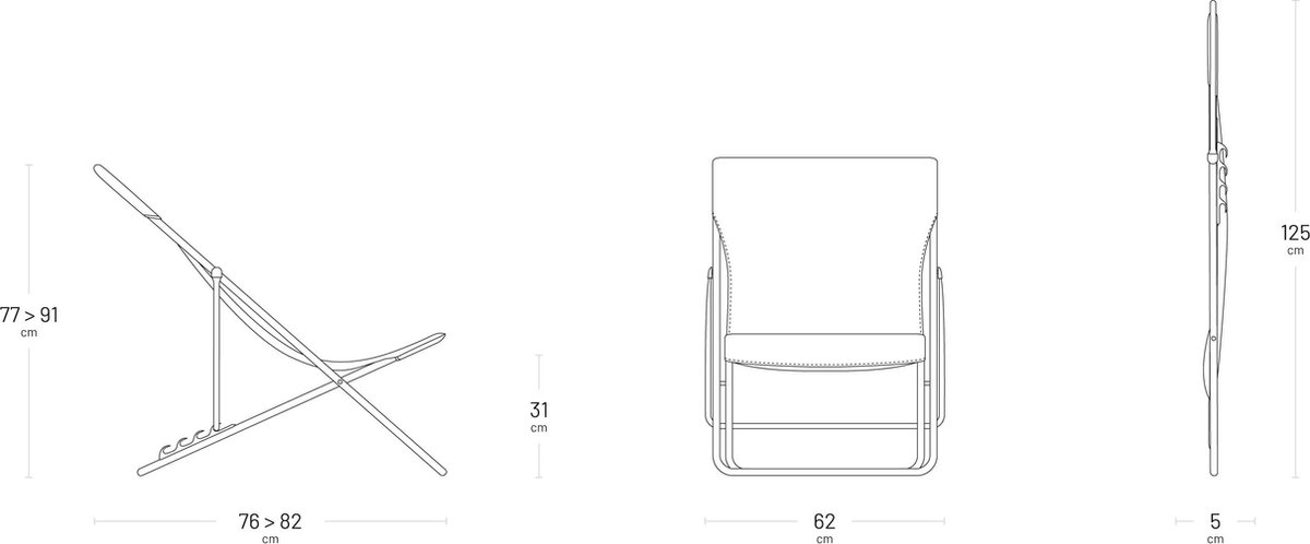 Lafuma Maxi Transat - Chaise de plage - Pliable - Réglable