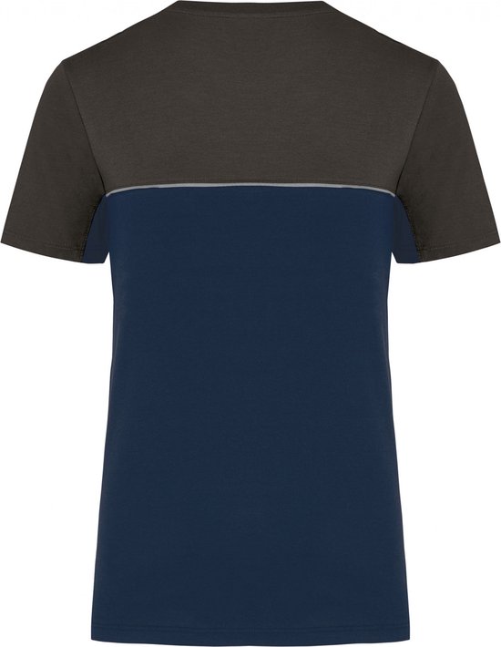 T-shirt Unisex M WK. Designed To Work Ronde hals Korte mouw Navy / Dark Grey 60% Katoen, 40% Polyester