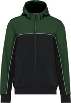 Jas Unisex XXL WK. Designed To Work Lange mouw Black / Forest Green 96% Polyester, 4% Elasthan