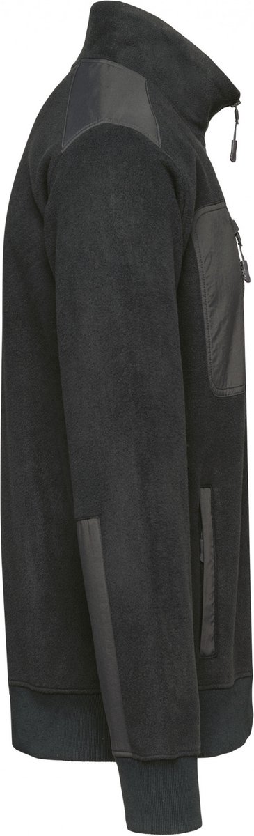Pullover/Cardigan Unisex S WK. Designed To Work 1/4-ritskraag Lange mouw Dark Grey 100% Polyester