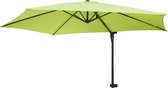 Muurparasol Casoria, zweefparasol balkonparasol parasol, 3m kantelbaar, polyester aluminium/staal 9kg ~ green-lemon