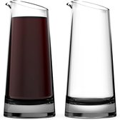 Mini carafe à vin en portion individuelle, ensemble de carafes à vin en verre, mini carafe en verre carafe carafe petite carafe à vin unique (lot de 2 (350 ml))