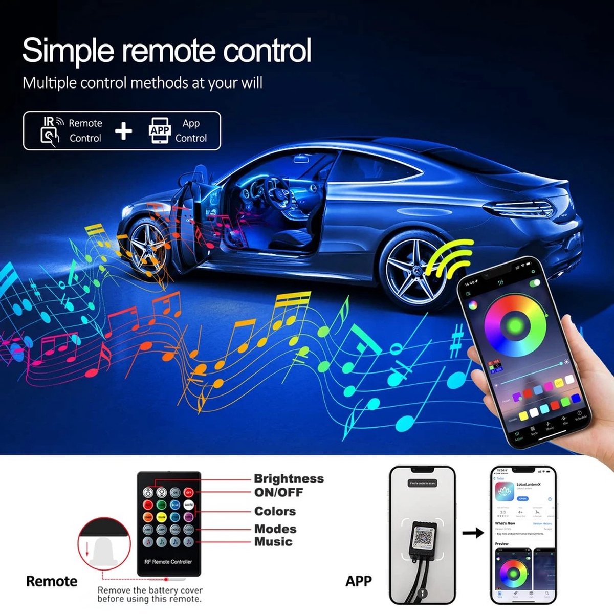 AUTOXBERT - Tira de luz LED de circulación diurna para coche, 2 luces AUTOXBERT - Tira de luz LED de circulación diurna para coche, 2 luces