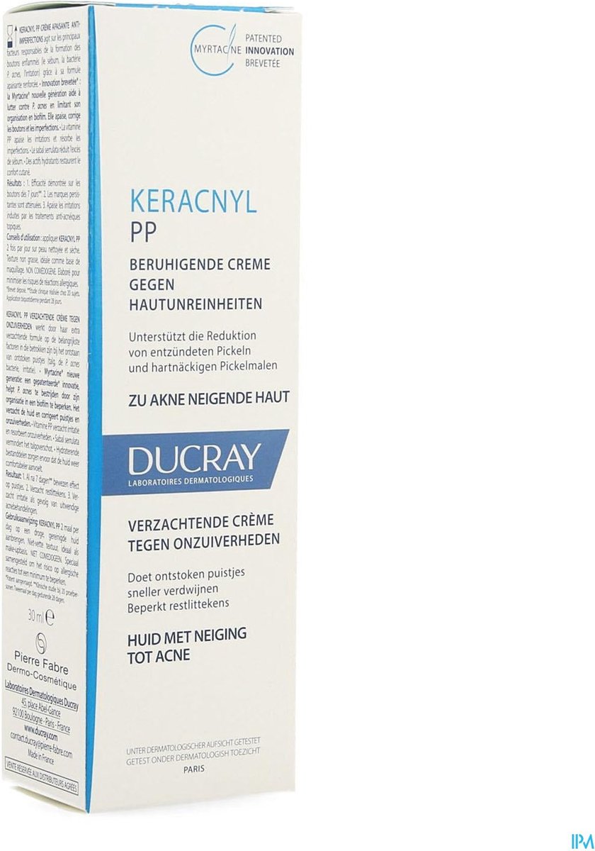 Ducray Dagcrème Keracnyl PP Crème Apaisante Anti-Imperfections