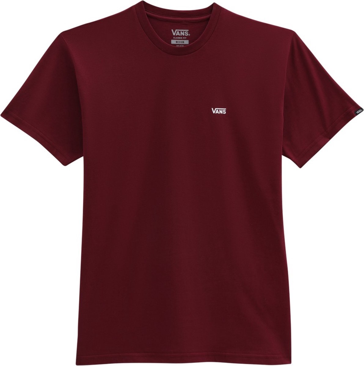Vans Herren T-Shirt Mn Left Chest Logo Tee Burgundy-L Rood