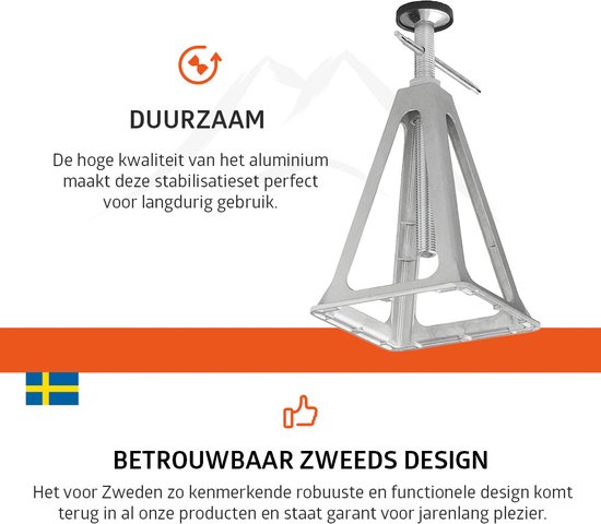 Stabilisatiesteunen aluminium - set van 4 stuks — afbeelding 5