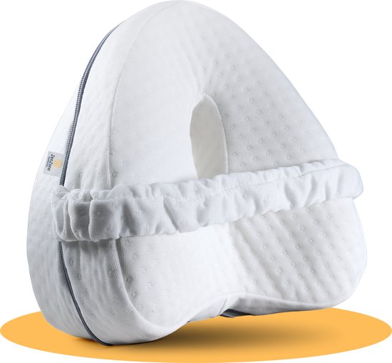 ZenZone Kniekussen Voor In Bed - Incl Slaapbundel & Extra hoes - Orthopedisch & Ergonomisch Beenkussen - Traagschuim - Zijslaapkussen - Zijslaper
