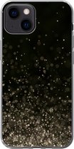 Geschikt voor iPhone 13 mini hoesje - Glitter - Abstract - Zwart - Siliconen Telefoonhoesje