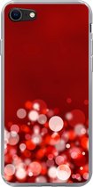 Geschikt voor iPhone 8 hoesje - Rood - Design - abstract - Licht - Siliconen Telefoonhoesje
