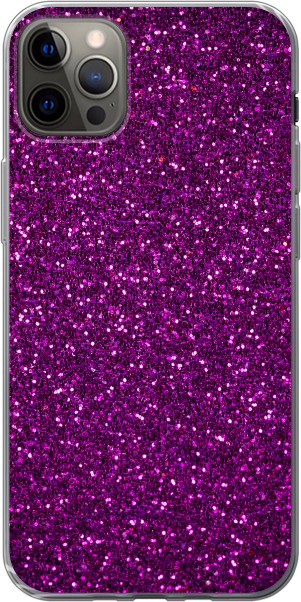 Telefoonhoesje Geschikt voor iPhone 13 Pro Max hoesje - Paars - Roze - Patronen - Abstract - Siliconen Telefoonhoesje Telefoonhoesje