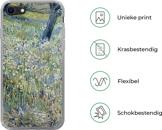 Coque iPhone 8 - Troncs d'arbres dans l'herbe - Vincent van Gogh - Siliconen
