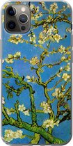 Geschikt voor iPhone 12 Pro Max hoesje - Amandelbloesem - Vincent van Gogh - Siliconen Telefoonhoesje