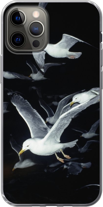 Coque iPhone 13 Pro - Vogel - Zwart - Essaim - Coque de téléphone en Siliconen