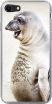 Geschikt voor iPhone 8 hoesje - Zeeolifant - Grappig - Lachen - Kinderen - Jongens - Meisjes - Kids - Siliconen Telefoonhoesje