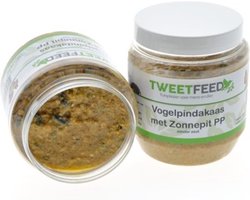 Tweetfeed Vogelpindakaas Zonnebloempitten 350 gram PP Per stuk