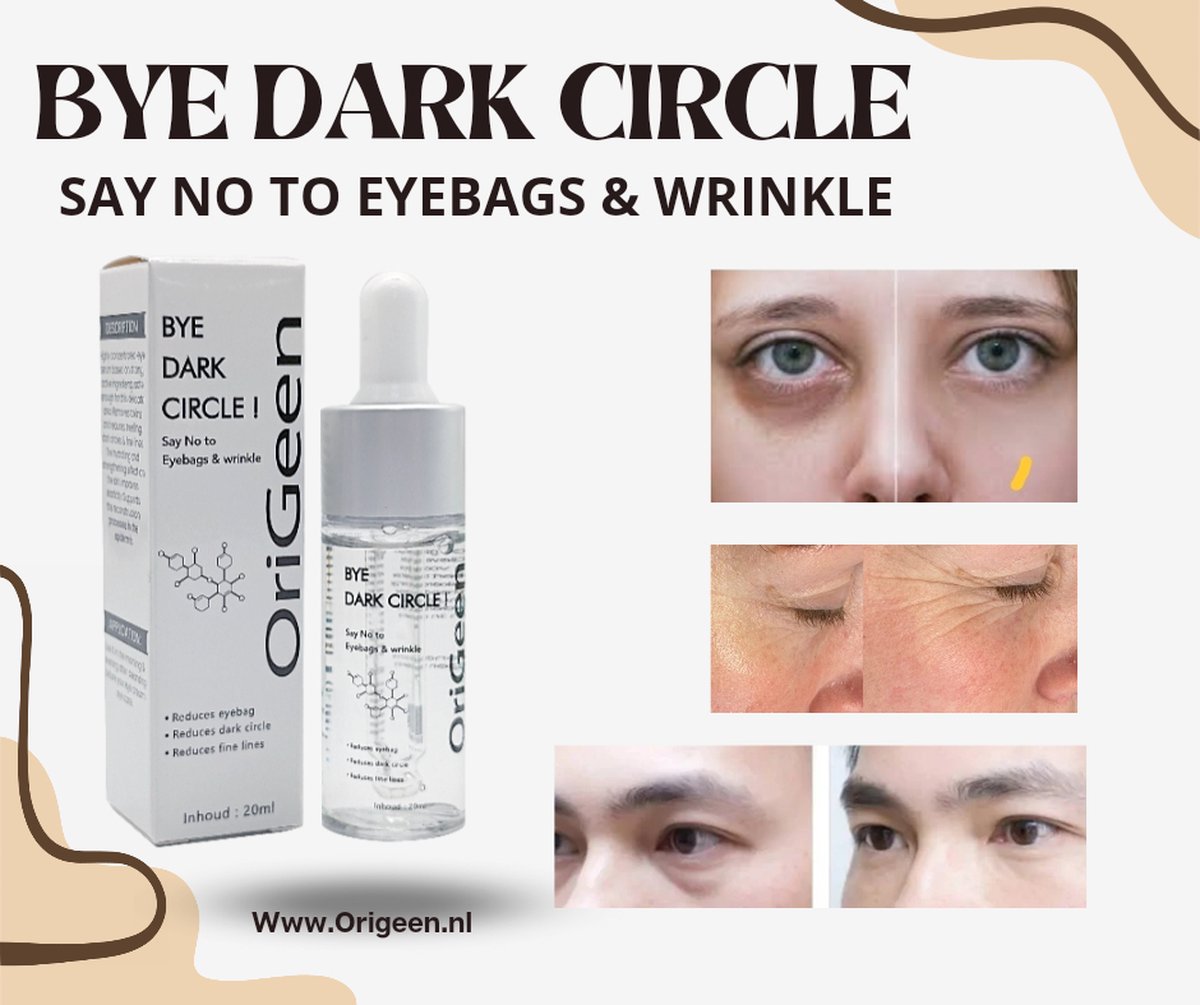 Bye Dark circle say no to eyebags & wrinkle oog serum - tegen wallen - Tegen Donkere kringen - Tegen kraaienpotjes