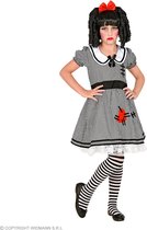 Widmann - Pop kostuum Kostuum - Lugubere Speel Pop Dora - Meisje - Zwart / Wit - Maat 158 - Halloween - Verkleedkleding