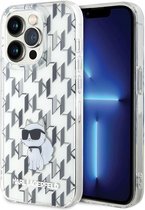iPhone 15 Pro Max Backcase hoesje - Karl Lagerfeld - Effen Transparant - TPU (Zacht)