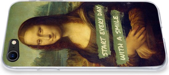 Coque iPhone SE 2020 - Mona Lisa - Citation - Da Vinci - Coque de téléphone en Siliconen