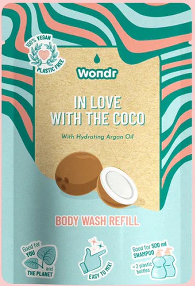 Wondr Care | Body Wash | Kokos | Coconut | Refill | Navulling | Poeder | Vloeibaar maken | Liquid