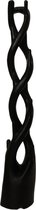 Billy Kapstok dubbel - 30x30x190 cm - Zwart - Munggur, wandkapstok, kapstok staand, kapstok wandkapstok, kapstokken, kapstok hangend, kapstok zwart