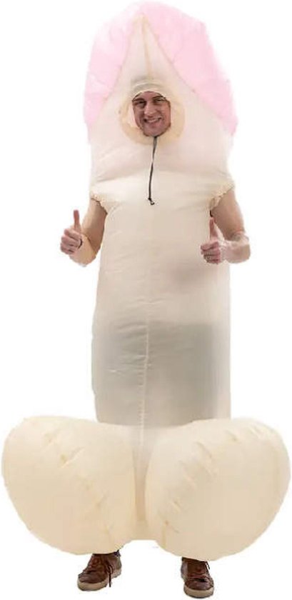 Joya Kids® Opblaasbaar penis kostuum piemel pak | Vrijgezellenfeest Piemelpak | Verkleed Penispak | Festival Verkleedpak | Carnaval Outfit | One Size