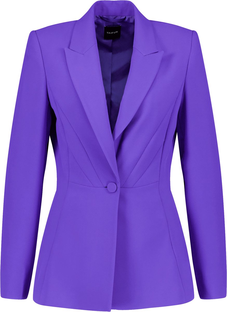 TAIFUN Dames Getailleerde blazer van fijn materiaal Purple Ink-48