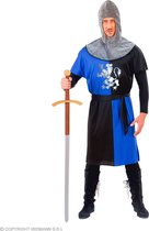 Widmann - Middeleeuwse & Renaissance Strijders Kostuum - Middeleeuwse Ridder Strijder In De Frontlinie - Man - Blauw, Zwart, Zilver - Small - Carnavalskleding - Verkleedkleding