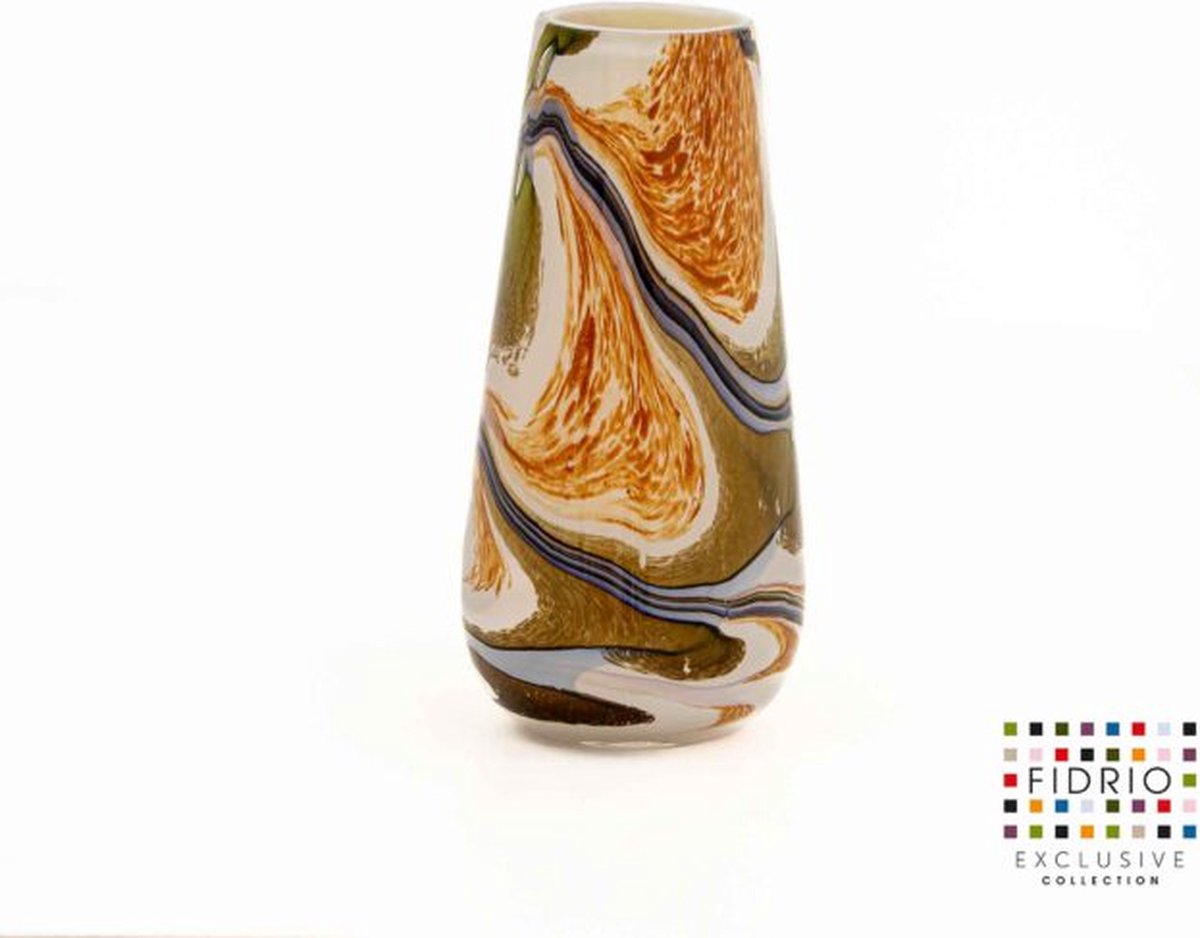 Fidrio Indian Summer - Design vaas Gloriosa - glas - mondgeblazen bloemenvaas - hoogte 22 cm