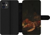 Bookcase Geschikt voor iPhone 12 Pro Max telefoonhoesje - Stilleven - Schilderij van Jan Davidsz. de Heem - Met vakjes - Wallet case met magneetsluiting