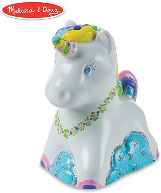Airbrush Plush Personalisierbarer kosmischer Einhorn-Plüsch - Dekorieren Sie Ihren eigenen Plüsch, waschen & wiederholen, Stellen Sie Ihrem Einhorn eine Frage und enthüllen Sie die Antwort mit dem