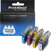 PrintAbout - Inktcartridge / Alternatief voor de Brother LC-123BK / 4 Kleuren