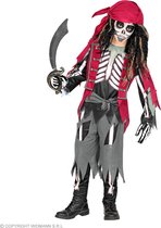 Widmann - Piraat & Viking Kostuum - Uitgemergelde Piraat Scheurbuik - Jongen - Paars, Grijs - Maat 140 - Halloween - Verkleedkleding