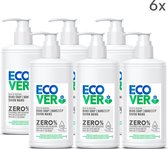 Ecover Handzeep Voordeelverpakking 6 x 250 ml - ZERO Sensitive - Ecologisch - Vrijstaand Zeeppompje - Voor de Gevoelige Huid
