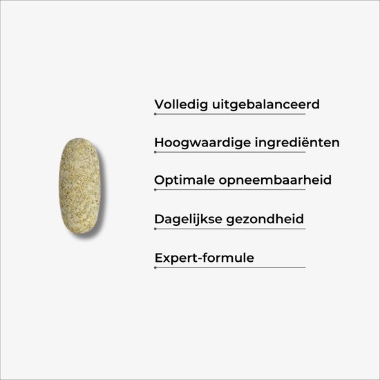 Vaud | Multivitamine Support | 100 tabletten | Vitamine A, B, C, D, E en K | Alle vitamines in één tablet | Multivitaminen | Bevat vitamine C | Vitamines | Mondkapje - Vaud