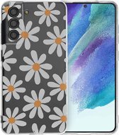 iMoshion Hoesje Geschikt voor Samsung Galaxy S21 FE Hoesje Siliconen - iMoshion Design hoesje - Meerkleurig / Daisy Flower