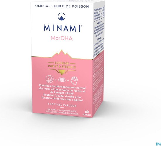 Minami Mor Dha Citroensmaak Caps 60x500mg - Minami Nutrition
