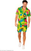 Widmann - Hawaii & Carribean & Tropisch Kostuum - Tropische Bloemen En Toekan - Man - Geel - XXL - Carnavalskleding - Verkleedkleding
