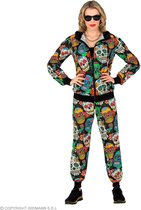 Widmann - Spaans & Mexicaans Kostuum - Spel Der Doden Retro Trainingspak Kostuum - Multicolor - Medium - Halloween - Verkleedkleding