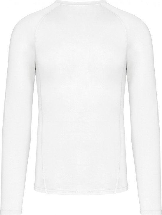 SportOndershirt Unisex L Proact Lange mouw White 88% Polyester, 12% Elasthan