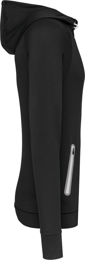 SportSweatshirt Unisex S Proact 1/4-ritskraag Lange mouw Black 90% Polyester, 10% Elasthan