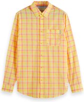 Scotch & Soda Neon Check Shirt Heren Overhemd - Maat L