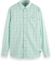 Scotch & Soda Neon Check Shirt Heren Overhemd - Maat L