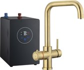 3in1 Multi -Tap Classic kokend water kraan L-uitloop- Gold met boiler
