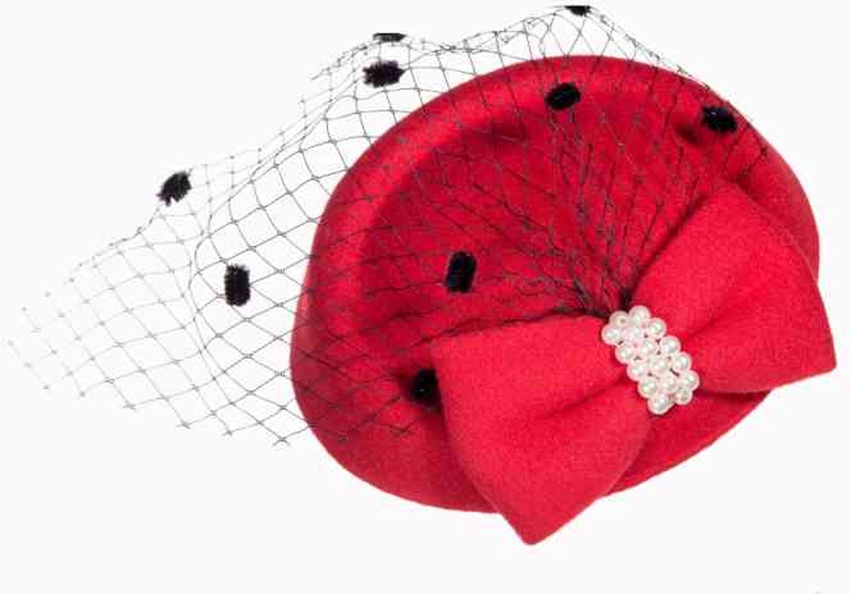 Dancing Days - Judy Fascinator - Rood