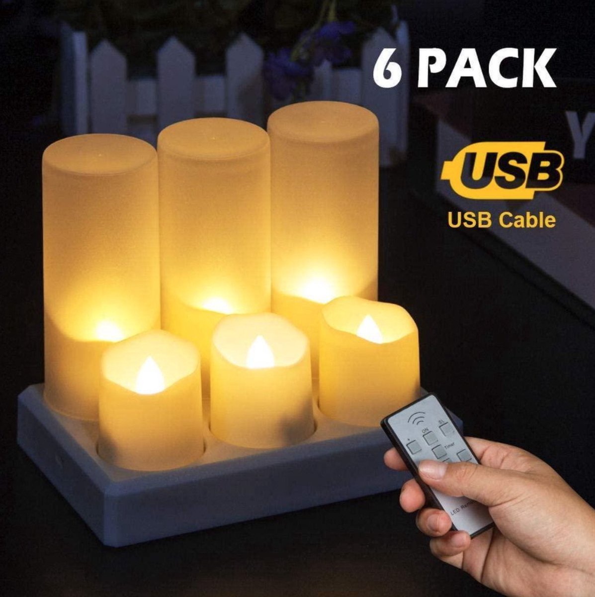 12 bougies chauffe-plat LED rechargeables de luxe - NU PUUR