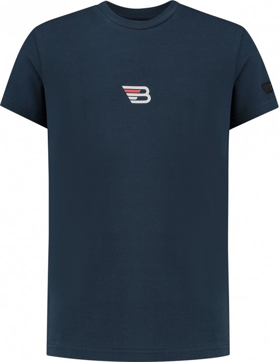 Ballin Amsterdam T-shirt with front and backprint Jongens T-shirt - Navy - Maat 8