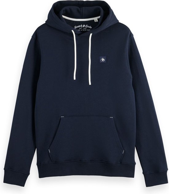 Scotch & Soda Essential Logo Badge Hoodie Heren Trui - Maat S